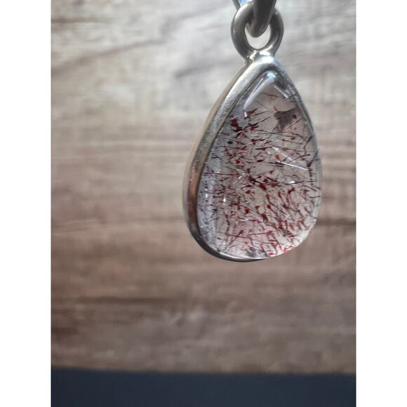NEW Lepidocrocite super 7 sterling silver teardrop pendant 3.31 grams - Picture 9 of 11